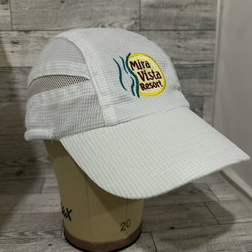 Mira vista resort white athletic baseball cap hat